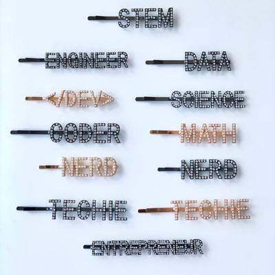 Coding Crystals Hair Pins Full Set