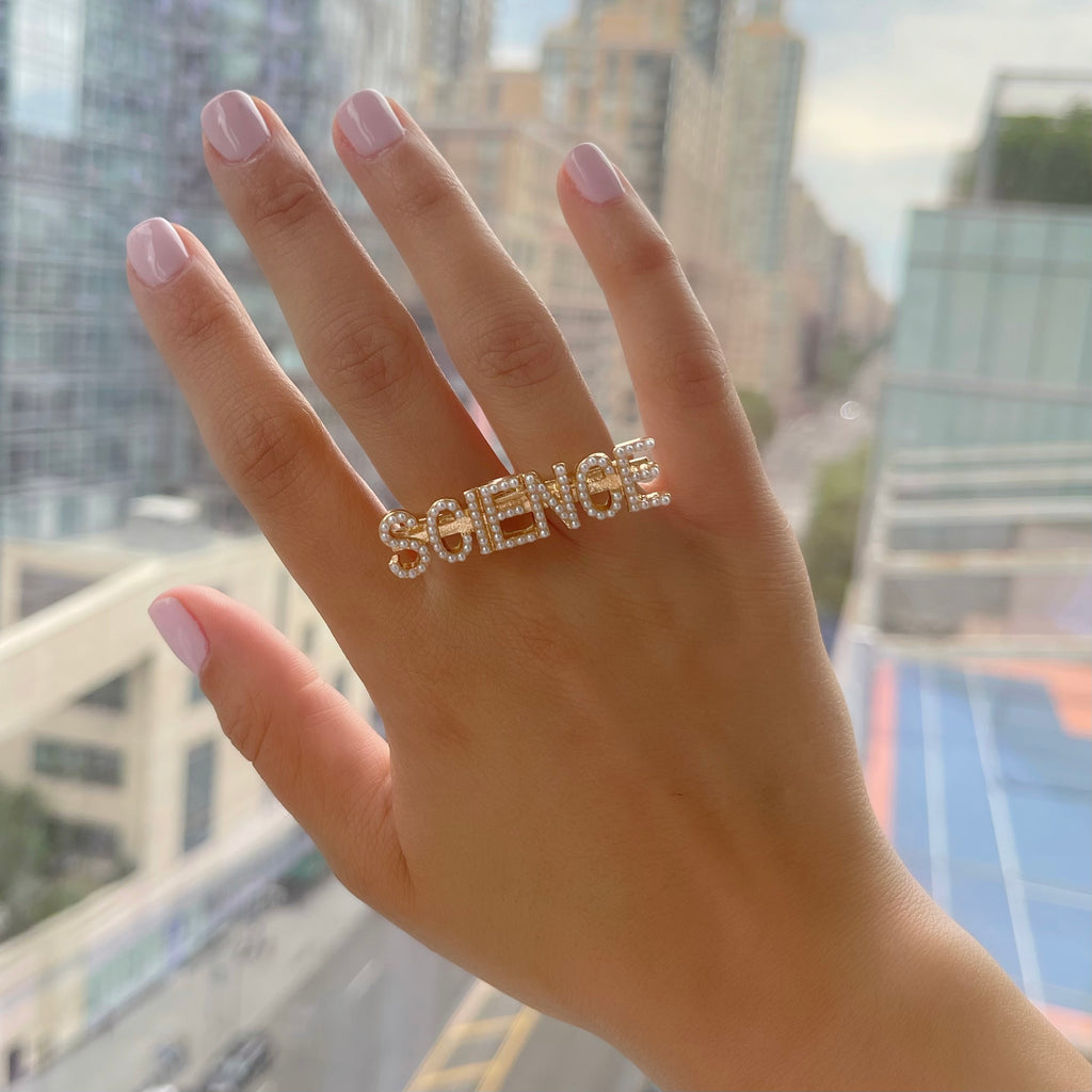 SCIENCE Double Finger Ring, Adjustable – Coding Crystals